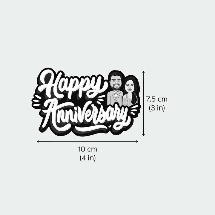 Photo Personalized "Happy Anniversary" Acrylic Fridge Magnet