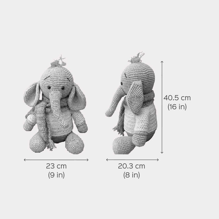 Handmade Crochet Elephant Toy for Kids