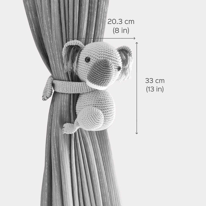 Handmade Crochet Koala Curtain Tie for Newborns