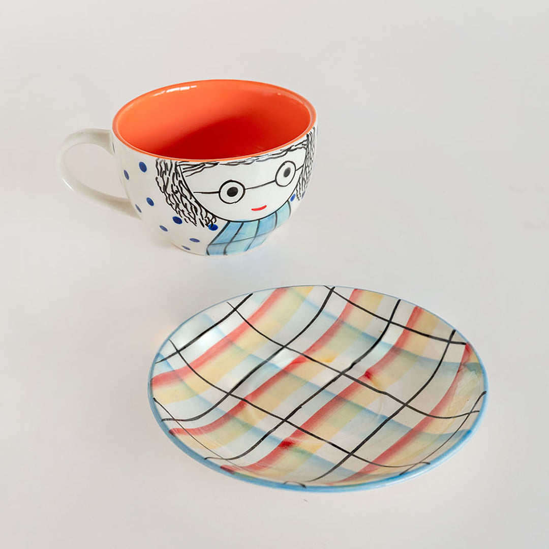 Handmade His & Her Morning Teacups & Saucers Set | Set Of 2