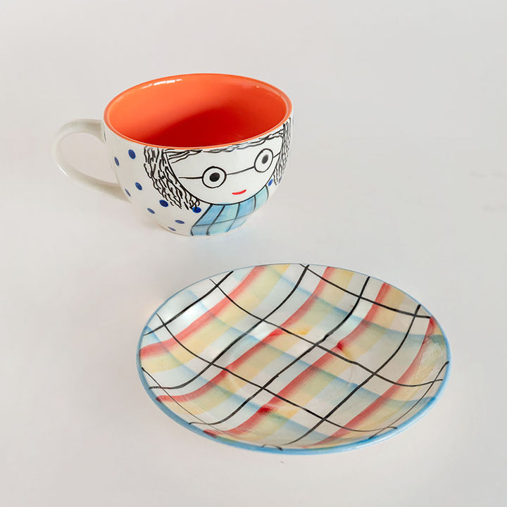 Handmade His & Her Morning Teacups & Saucers Set | Set Of 2