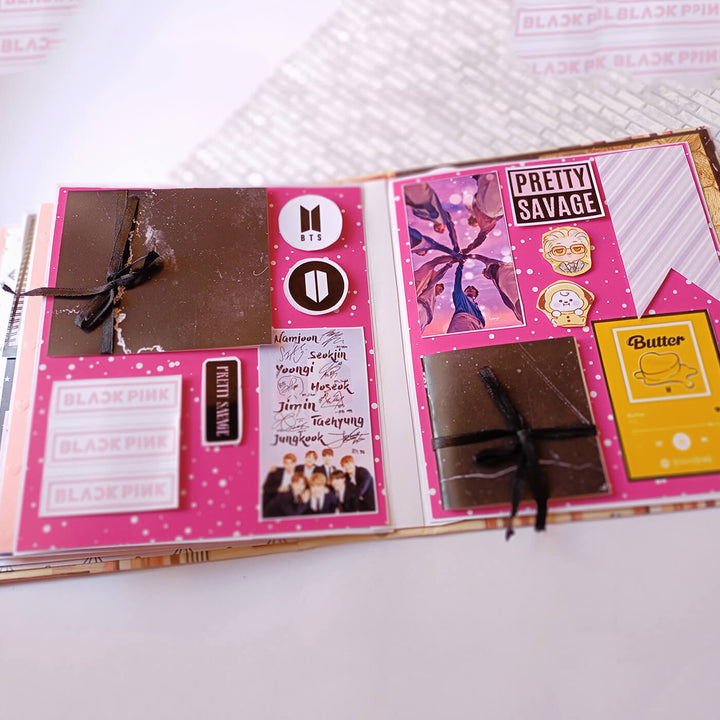 Handcrafted Kpop Themed Scrapbook Personalized With Your Photos & Messages