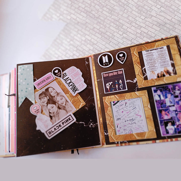 Handcrafted Kpop Themed Scrapbook Personalized With Your Photos & Messages