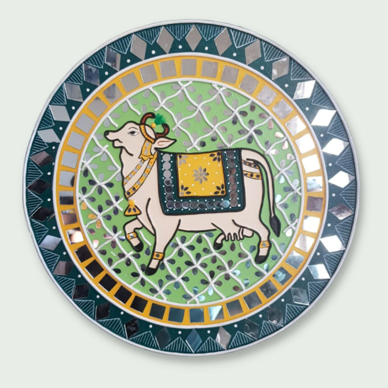 Cow Lippan Art Wall Plate – Zwende