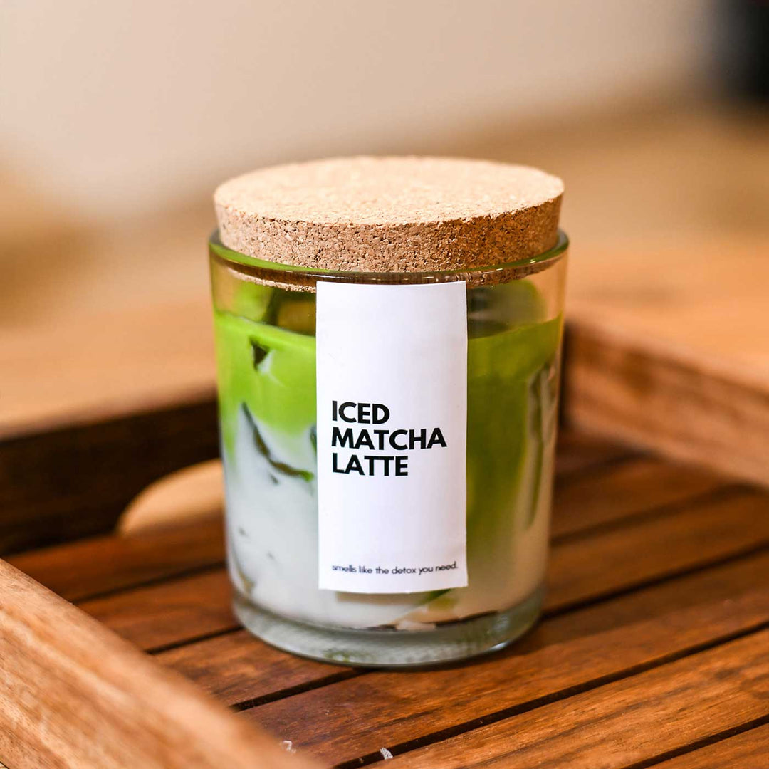 Handmade Iced Matcha And Cold Brew Soy Wax Candles | Xmas Gifting Ideas