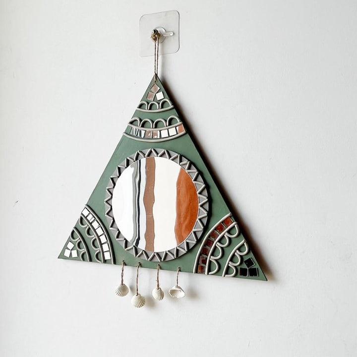 Handcrafted Lippan Art Triangular Eye Wall Decor Hanging