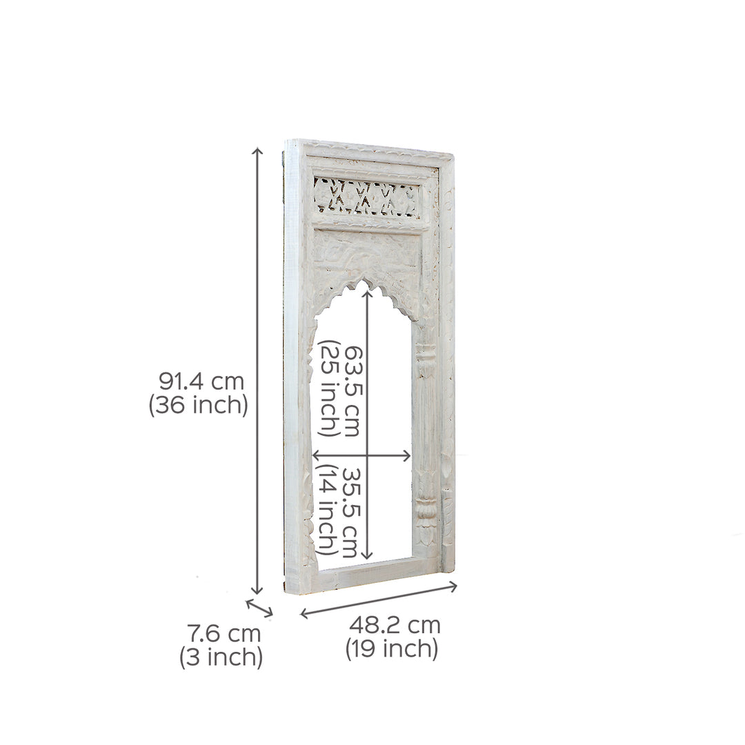 Handcrafted Antique Reclaimed Wood Jharokha | 36 x 19 Inch