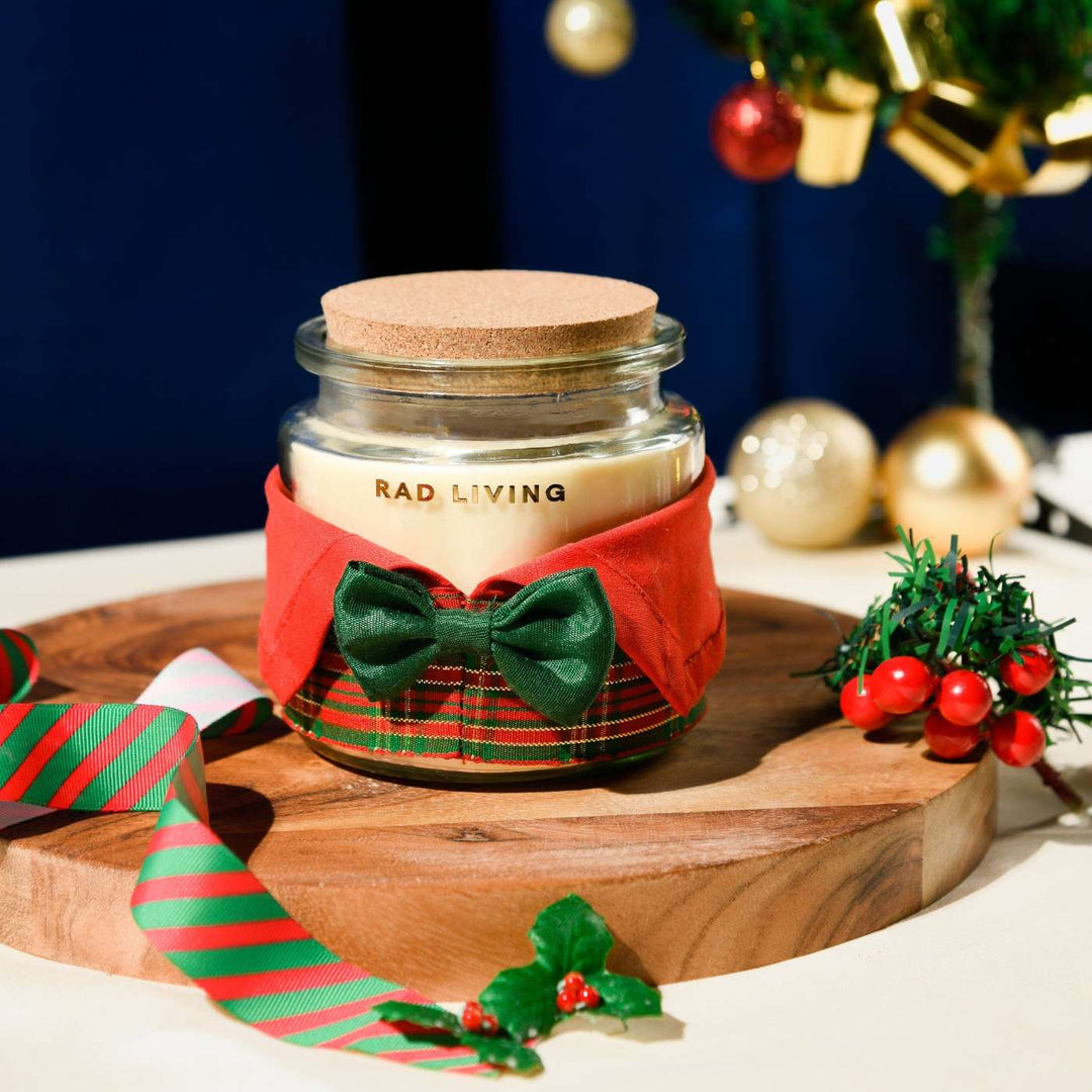 Handmade Jolly Bow Soy Wax Candles | Secret Santa Gift Ideas