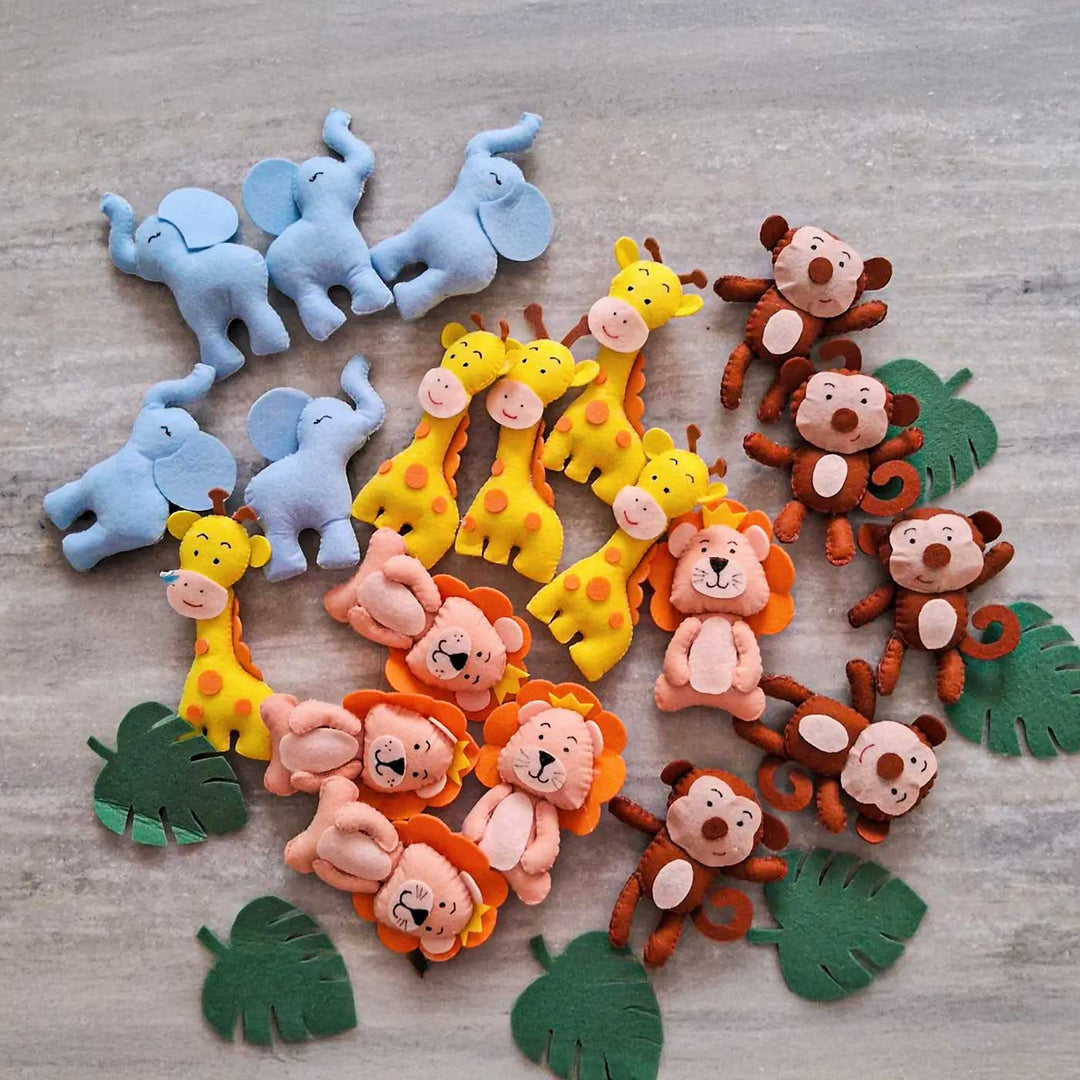 Jungle Safari Themed Felt Cot Mobile For Kids