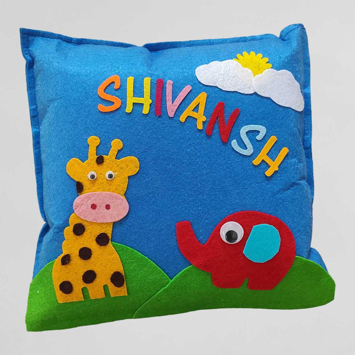 Personalized Handmade Jungle Theme Felt Kids Pillow