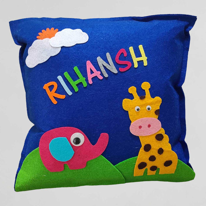 Personalized Handmade Jungle Theme Felt Kids Pillow