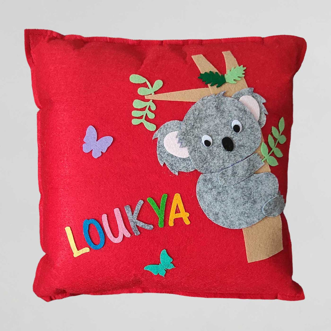 Personalized Handmade Koala Theme Felt Kids Pillow