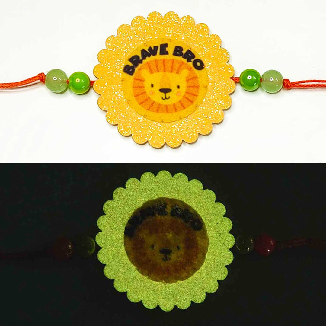 Brave bro Lion Rakhi- Glow in the dark