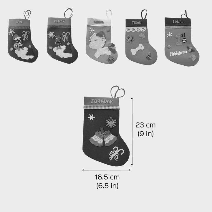 Personalized 1st Christmas Felt Stockings For Xmas Decoration