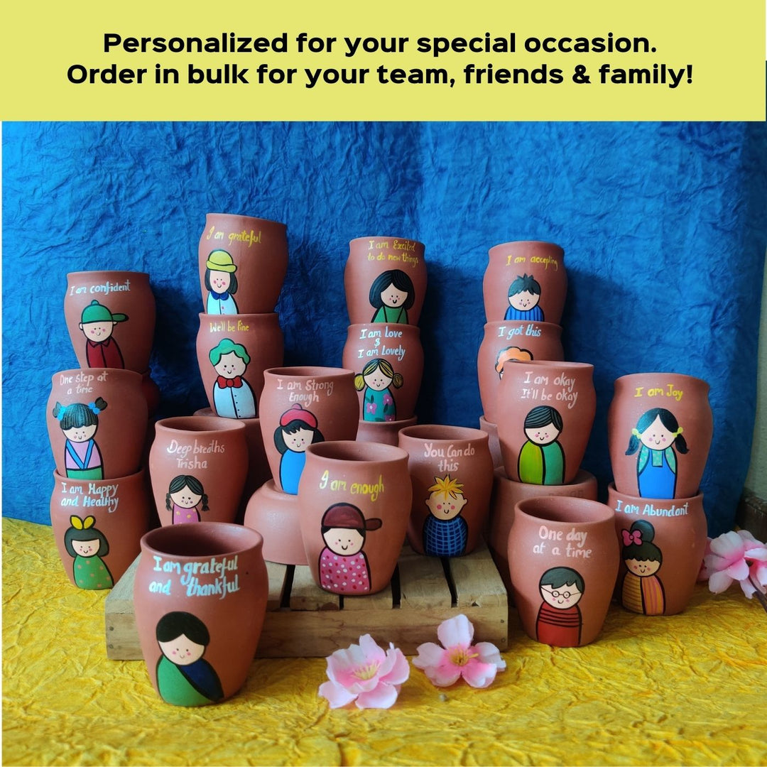 Personalised Terracotta Kulhads with Photo Based Caricatures