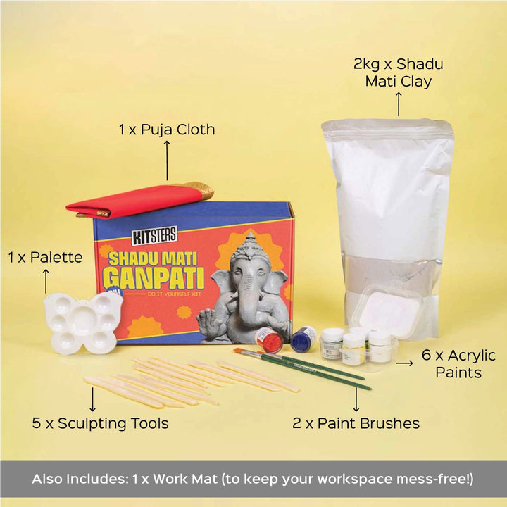 Eco-friendly Shadu Mati Ganpati Clay DIY Kit for Ganesh Chaturthi