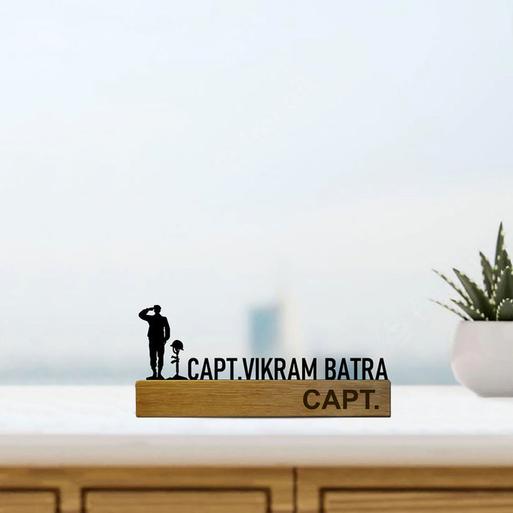 Personalized Minimal Desk Name Plate for Army Officers