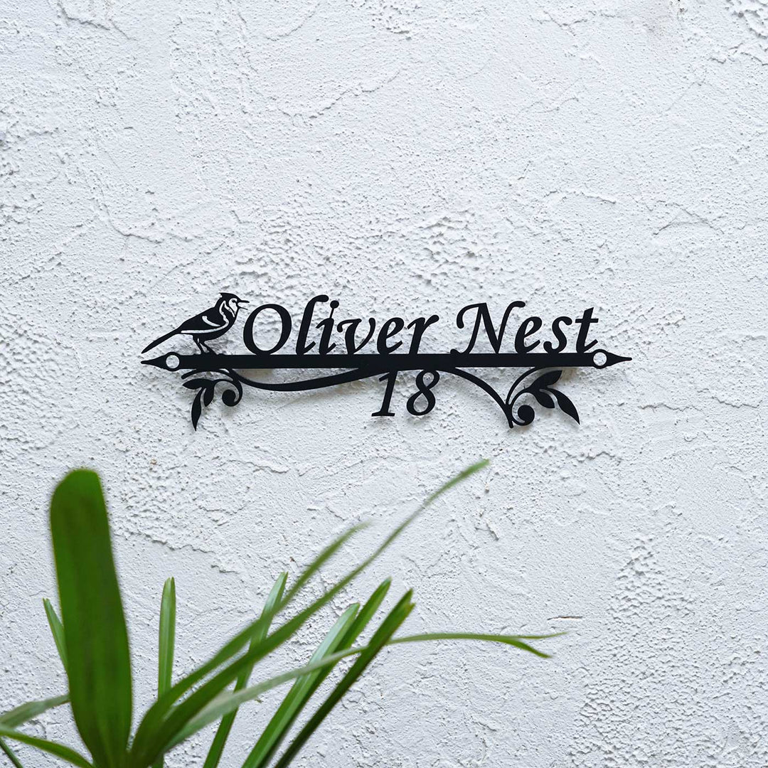 Personalized Weatherproof Bird Themed Metal Name Plate