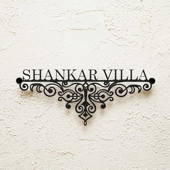 Personalized Ornate Weatherproof Name Plate for Villa