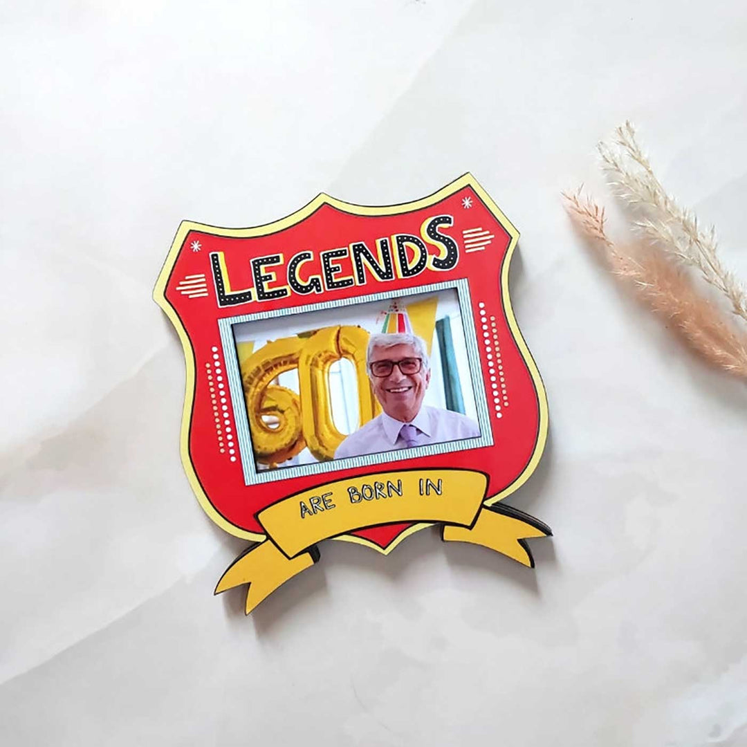 Handmade "Legends Are Born In" Wooden Fridge Magnet