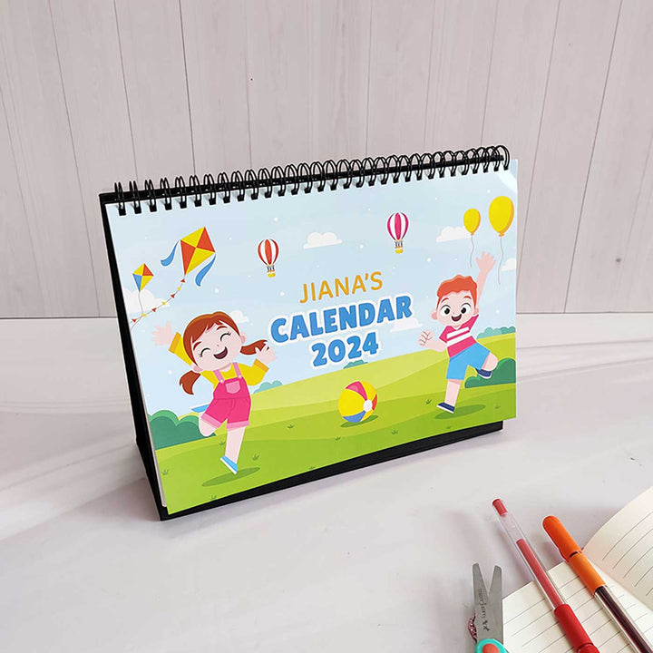 2024 - Personalized Desk Calendar for Kids