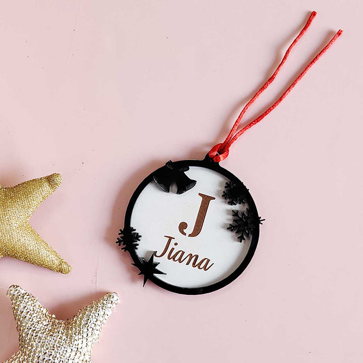 Personalized Acrylic Round Christmas Ornament