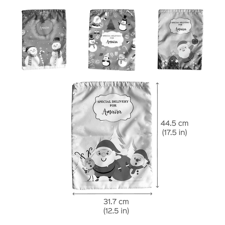 Personalised Christmas Printed Gift Sack