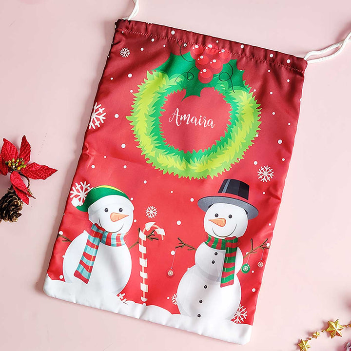 Personalised Christmas Printed Gift Sack