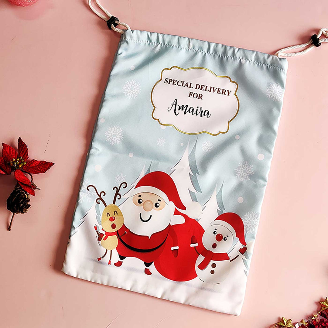 Personalised Christmas Printed Gift Sack