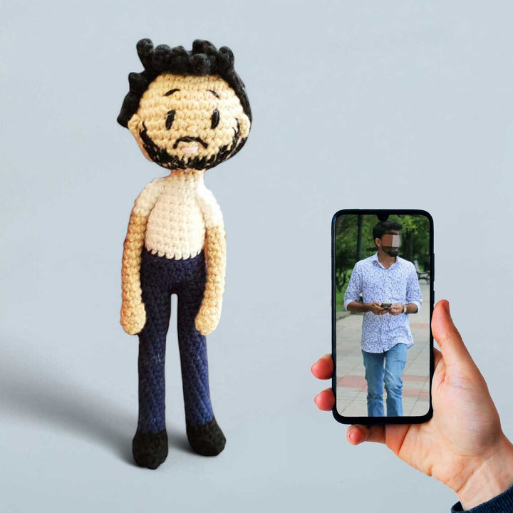 Photo Personalized Crochet Tall Person Cotton Replica Doll