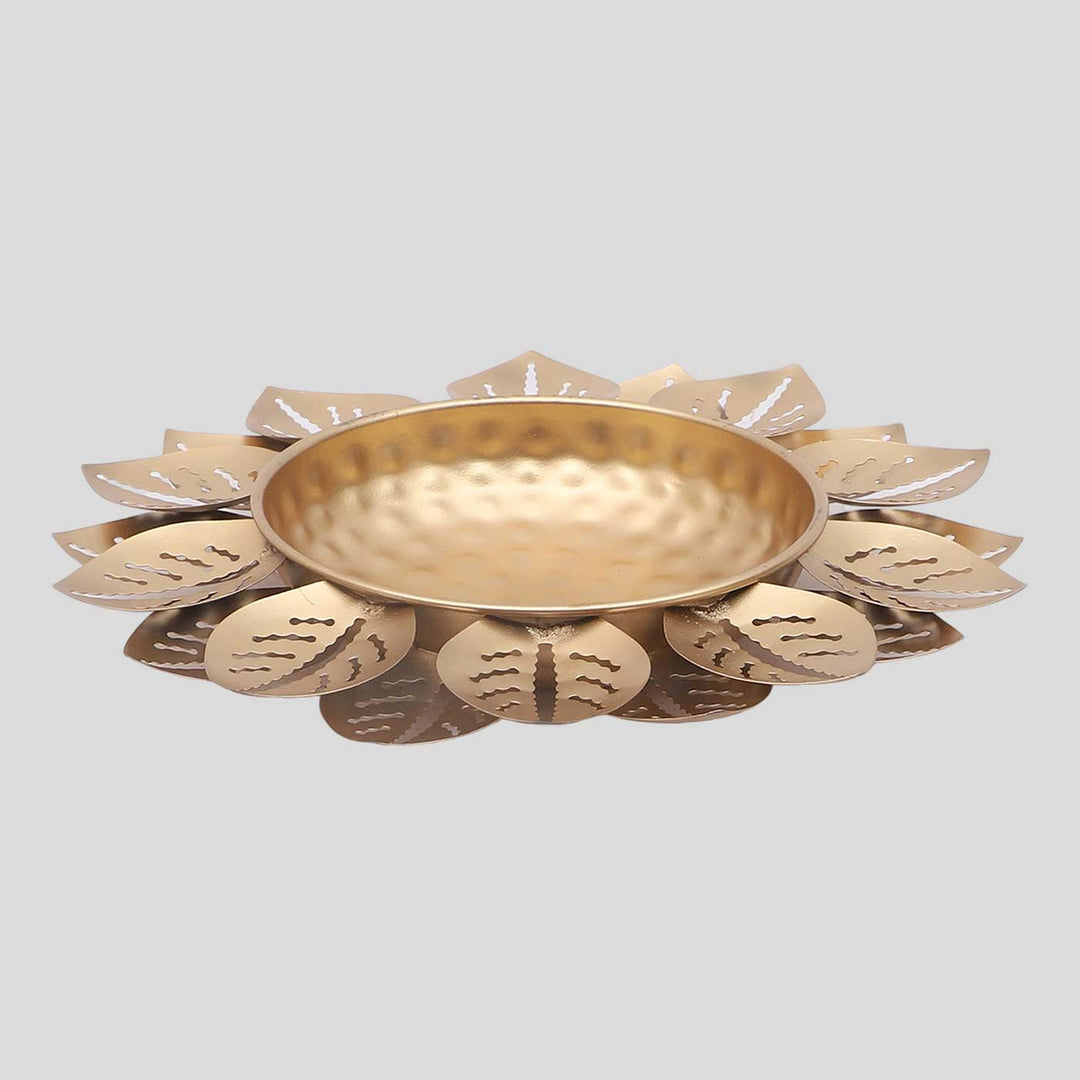 Handmade Lotus Cut Urli | Set of 3