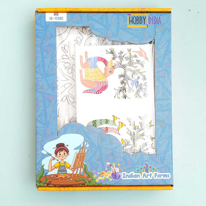 Gond Art Premarked Canvas DIY Kit