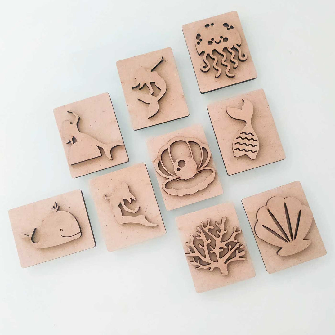 Handmade Mermaid Play Dough Stamp | Set Of 9