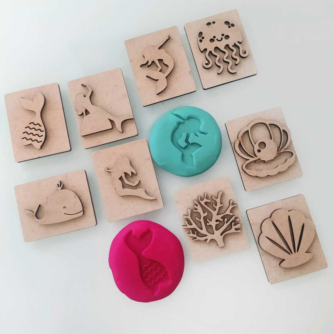 Handmade Mermaid Play Dough Stamp | Set Of 9