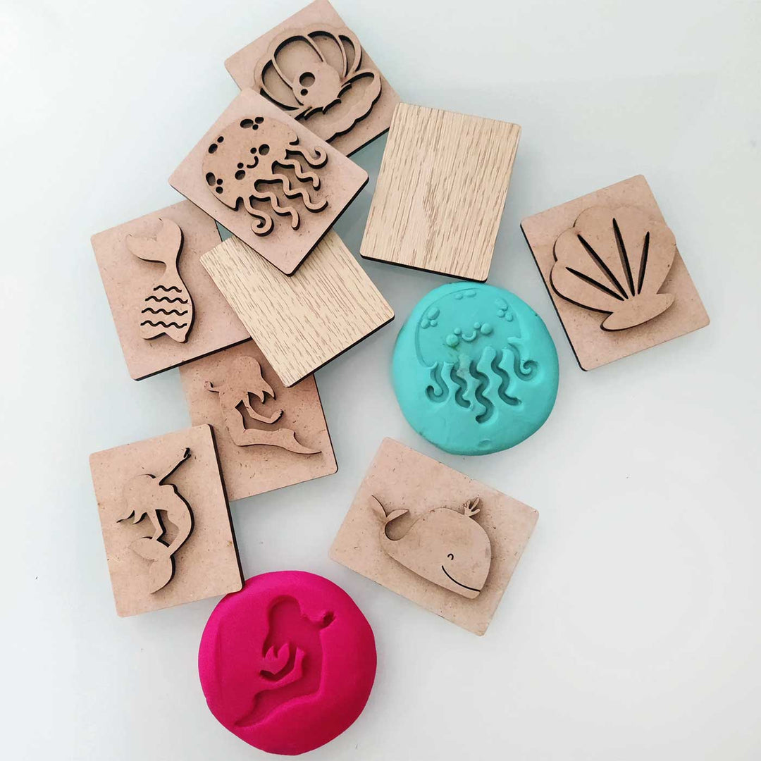 Handmade Mermaid Play Dough Stamp | Set Of 9