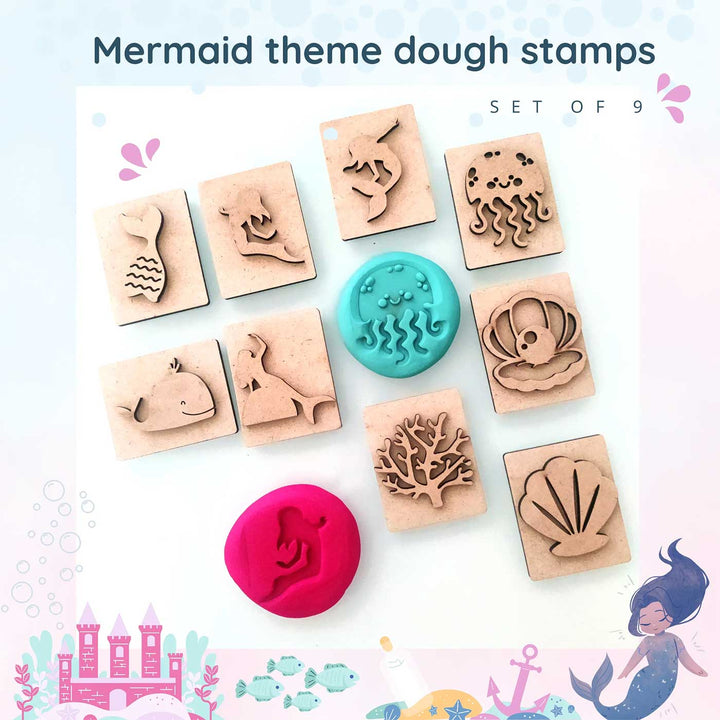 Handmade Mermaid Play Dough Stamp | Set Of 9