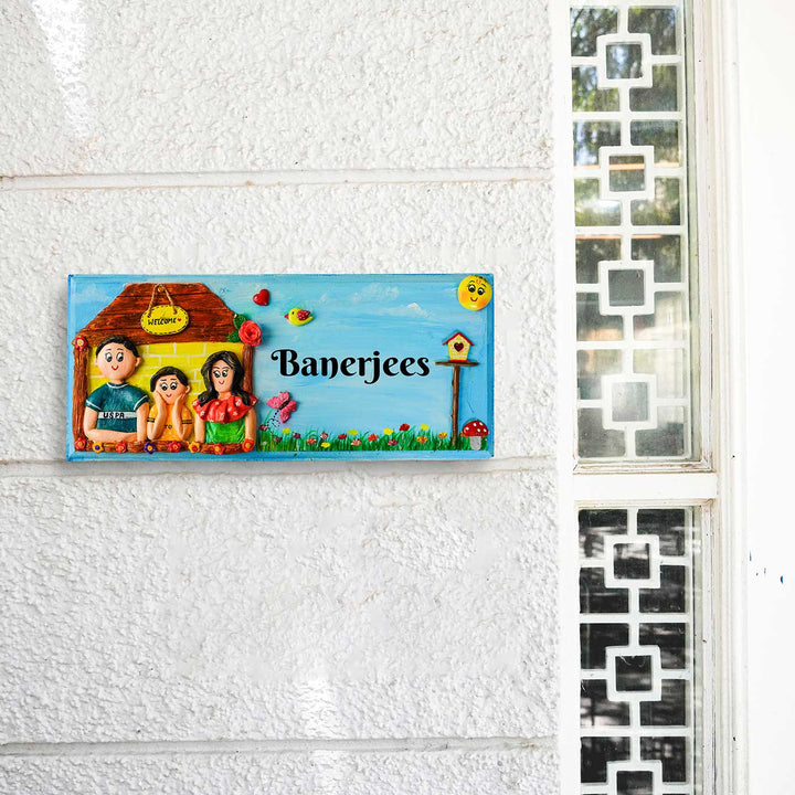 Handcrafted Personalized MDF Family Nameplate