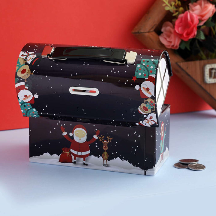 Handmade Merry Christmas Metal Trunk Box