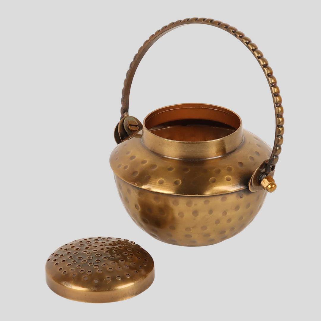 Handmade Metal Dhoop Fumer With Handle