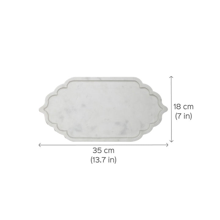 Handcrafted Marble Mugal Tray