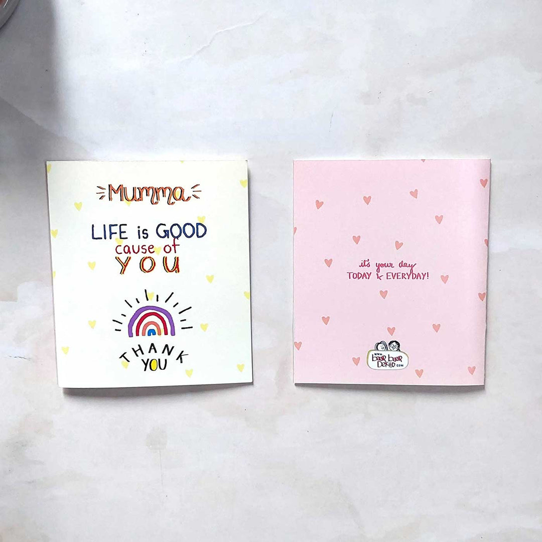 Handmade Mumma, Life Is Good Greeting Card For Mom | Set of 2