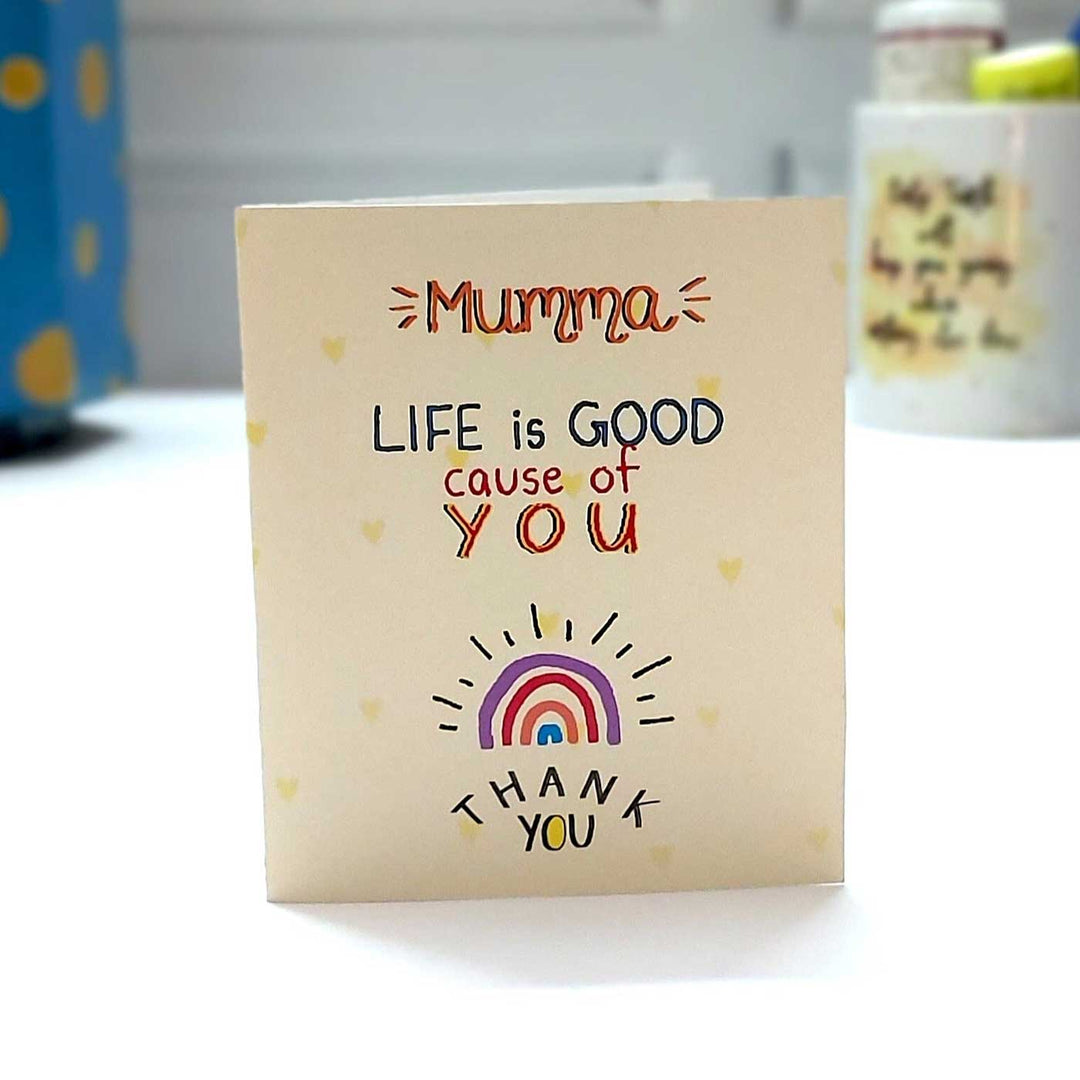 Handmade Mumma, Life Is Good Greeting Card For Mom | Set of 2