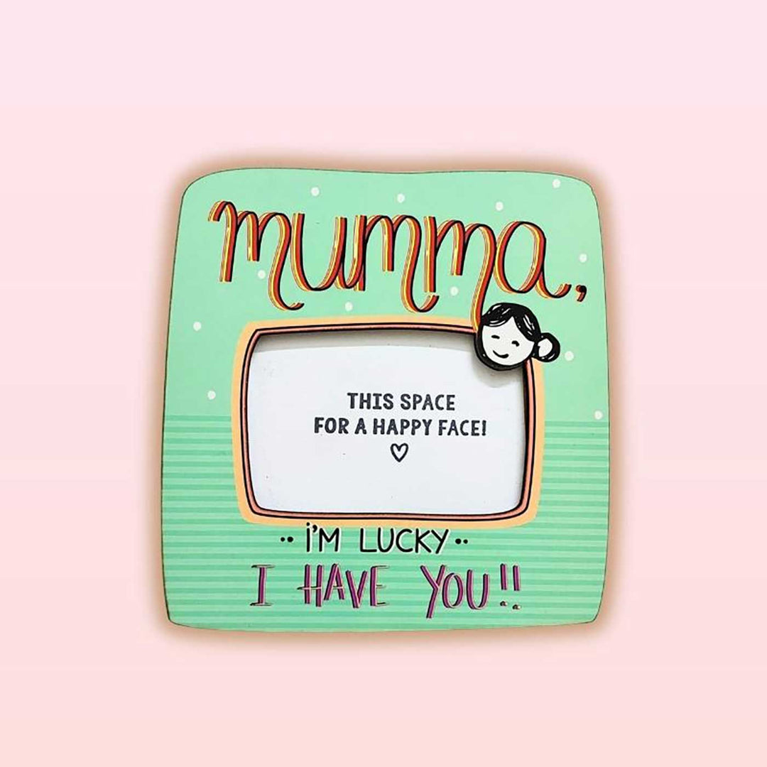 Handmade "Mumma, I'M Lucky" Wooden Fridge Magnet