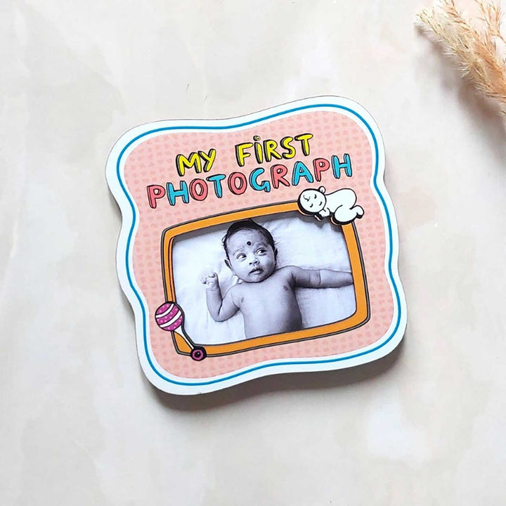 Handmade "My First Photograph" Wooden Fridge Magnet