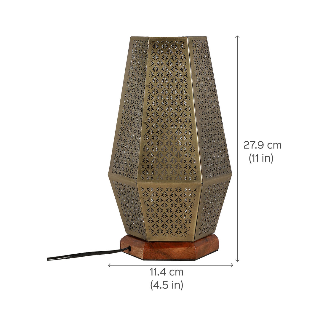 Niharika Ambient Table Lamp with Wooden Base