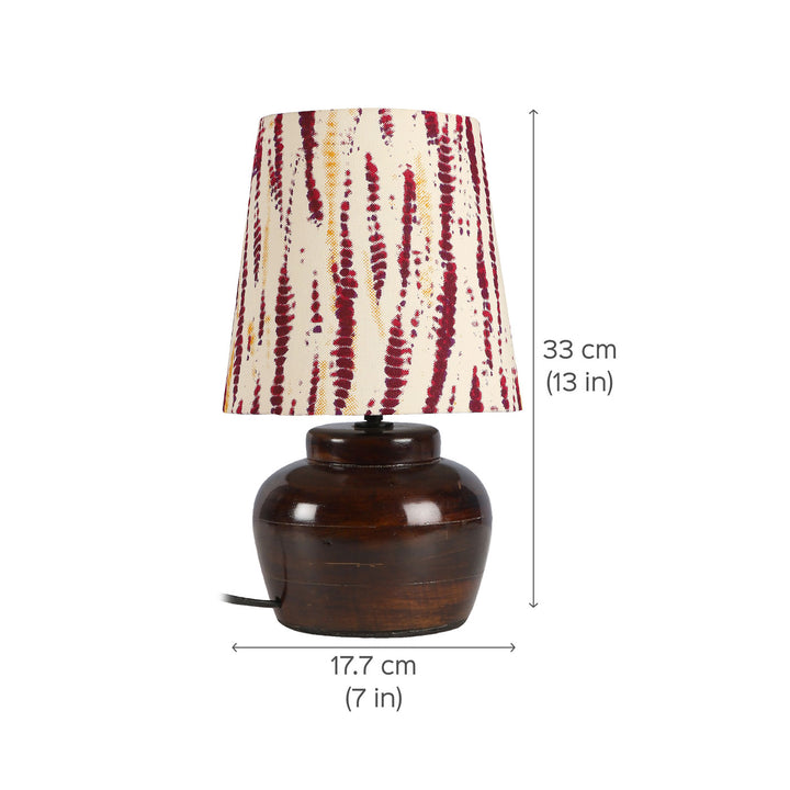 Khadi Cotton & Mango Wood Table Lamp