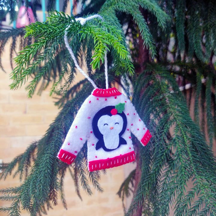 Handmade Felt Sweater Christmas Ornament