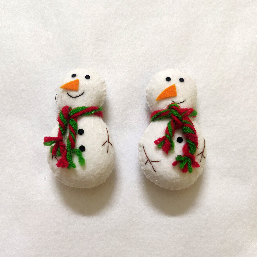 Handmade Personalized Felt Snowman Christmas Ornament