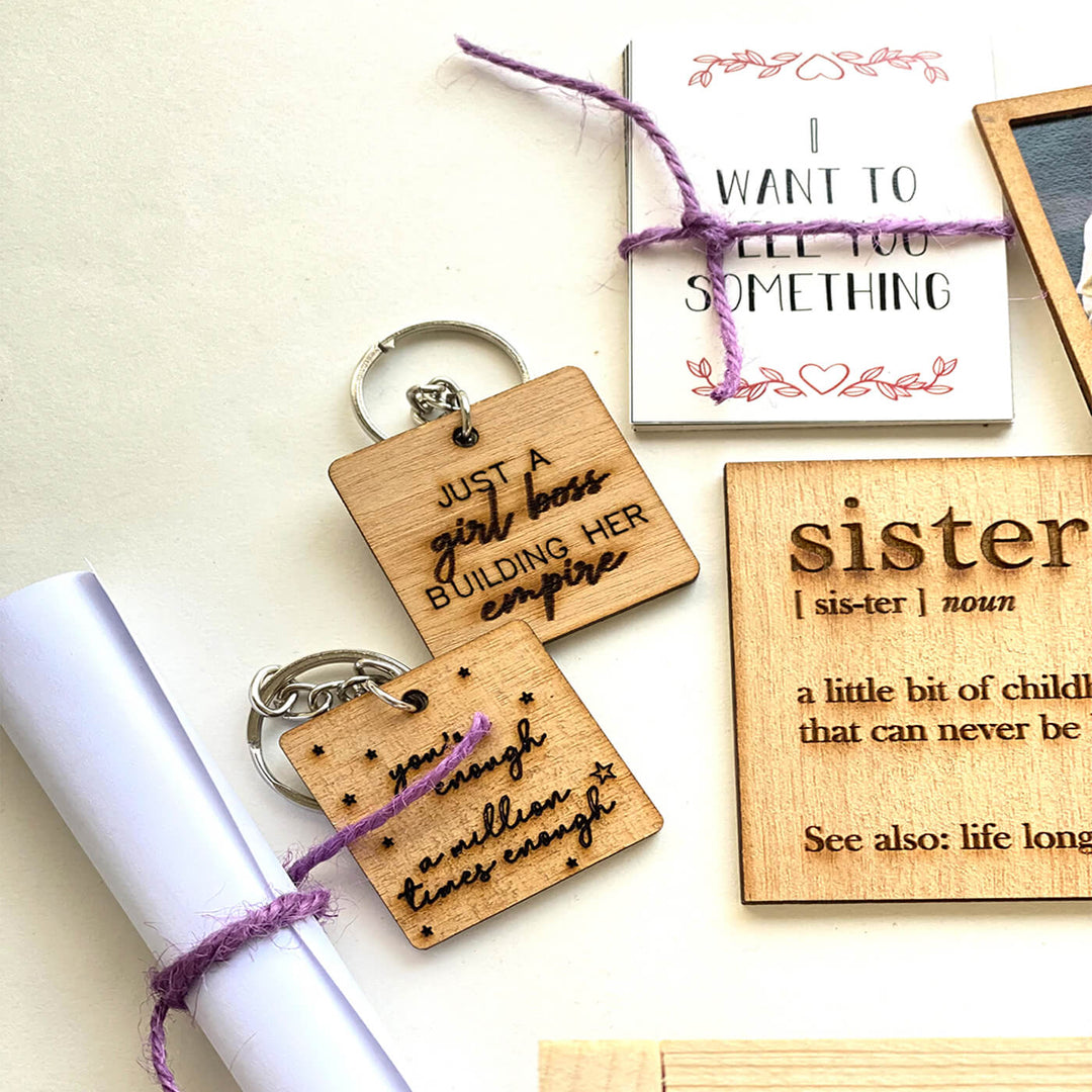 Personalized Rakhi Hamper For Sisters With Roli Chawal