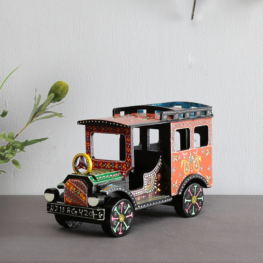 Buy Handpainted Wooden Showpiece Vintage Car Online On Zwende